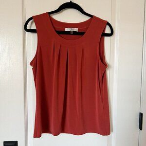Kasper Women's Sleeveless Blouse Rust Color Size Medium